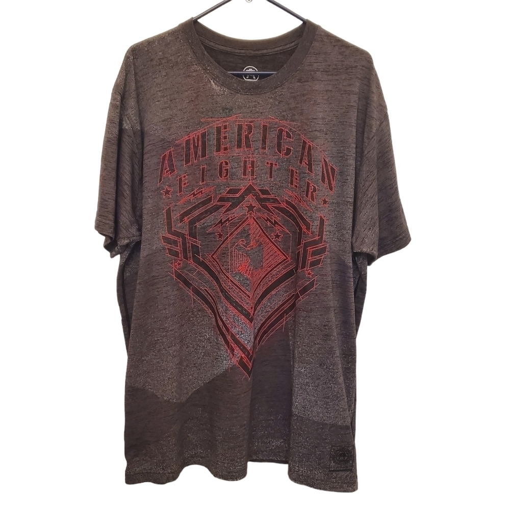 American Fighter 3XL Cotton Blend  Grey Short Sleeve TShirts